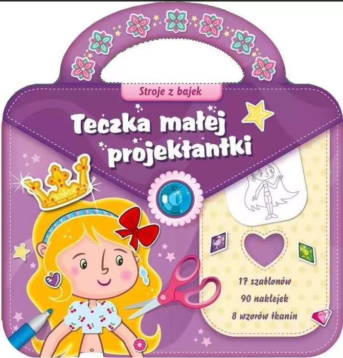 Teczka małej projektantki fiolet 2. Stroje bajek. Yoyo