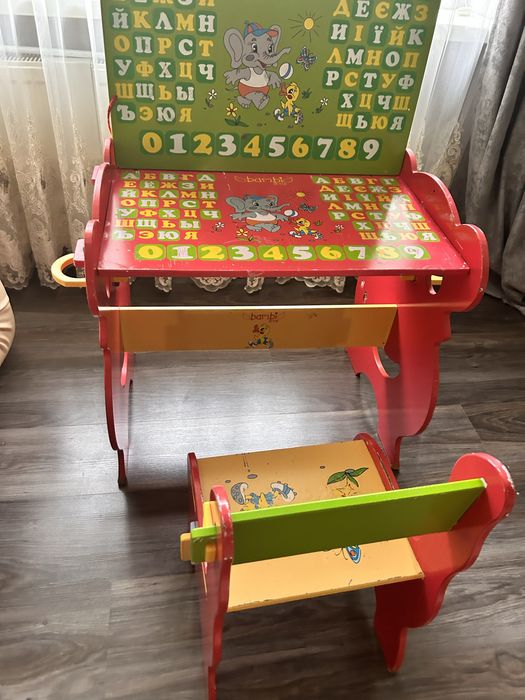 Дитячий стіл, детский стол, стіл з літерами