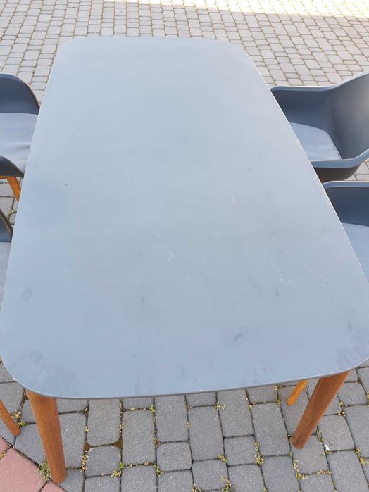 LE SUD loftowy stół + krzesła komplet mebli ogrodowych na taras ogrodu