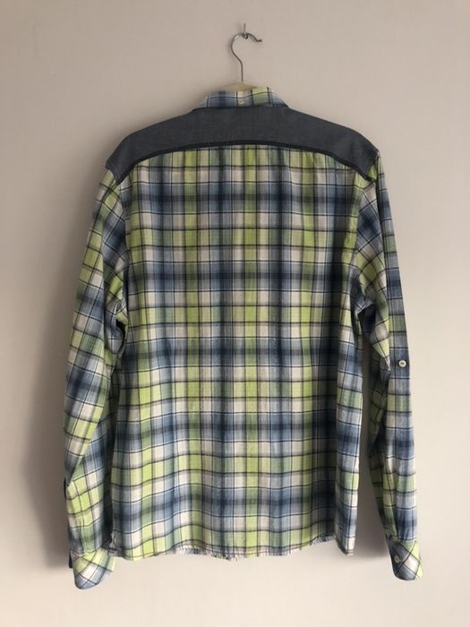 Męska koszula w kratę niebieska zielona Mish Mash ZARA