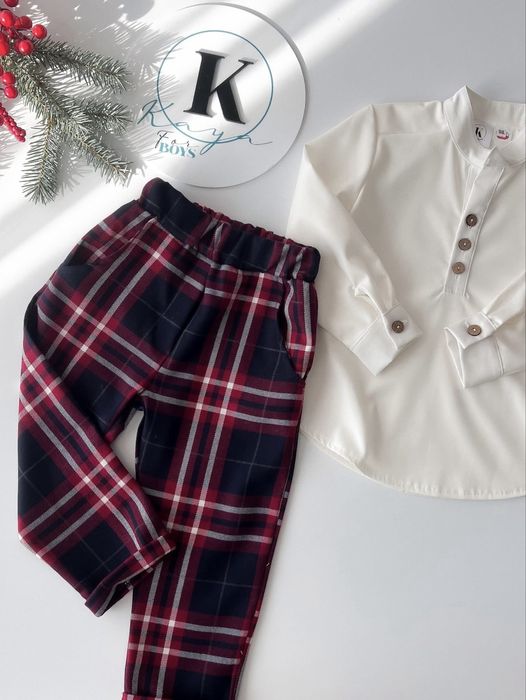 Nowe spodnie w kratę na święta kaya 110