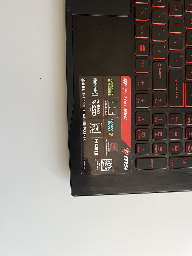Laptop gamingowy msi gf75 thin 95c