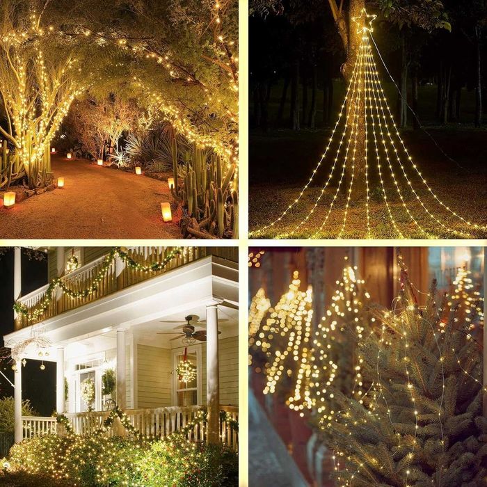 Litogo 2 lampki solarne 24 m 240 LED 8 trybów drut miedziany