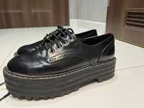 Buty ala martens oxfordy trapery Wysoka podeszwa platformy