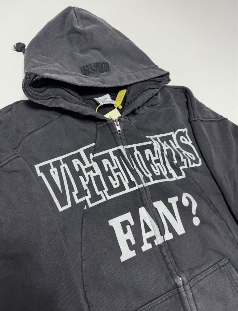 Зип худи Vetements Deconstructed Limited Edition zip hoodie худи