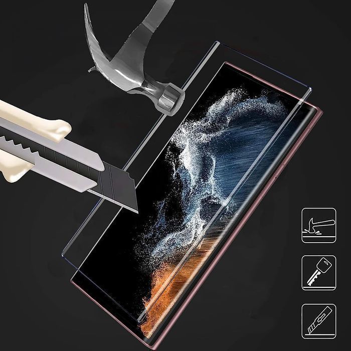 2x Szkło Hartowane UV do Samsung Galaxy S23 Ultra na cały ekran UVTG+