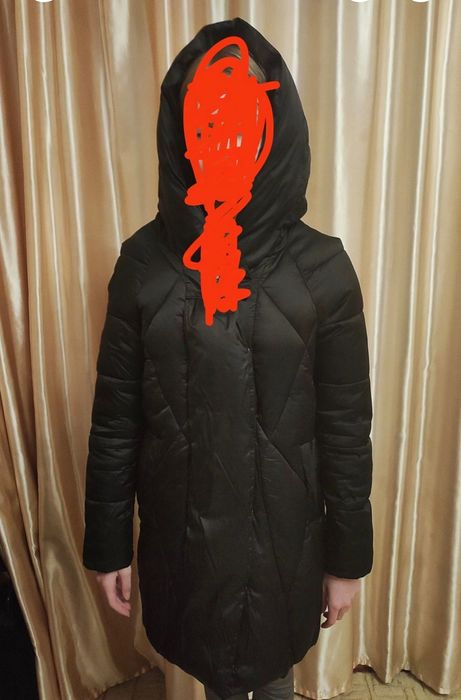 Куртки зимние женские черная, пудра