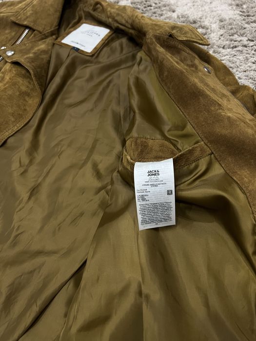 Чоловіча шкіряна замшева куртка Jack & Jones