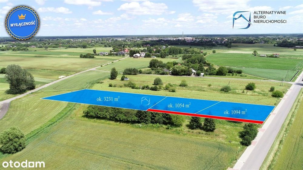 Budowlana działka w Starościcach - 1094 m²