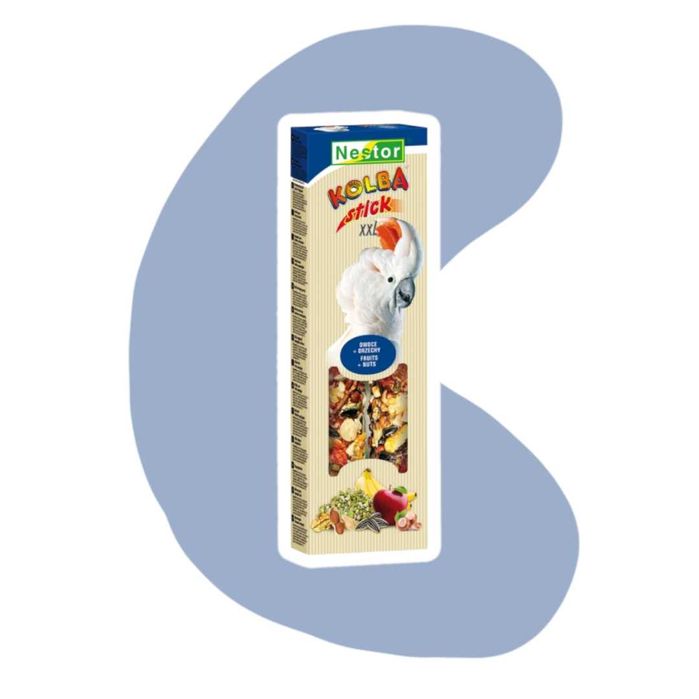 Nestor kolba Premium XXL Duże papugi Owoce Orzechy 2szt