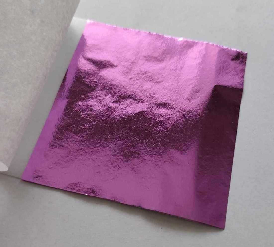 Folia do złoceń 8x8,4 cm 15 płatków Purpura, Różowy Filolet