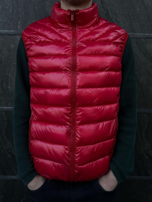 Чоловічий утеплений стьобаний жилет безрукавка на пуху. Розміри 48-54