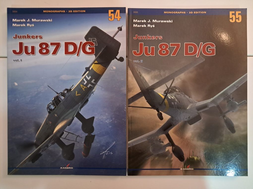 Książki: Junkers Ju 87 D/G, tom I i II, Kagero 54, 55.