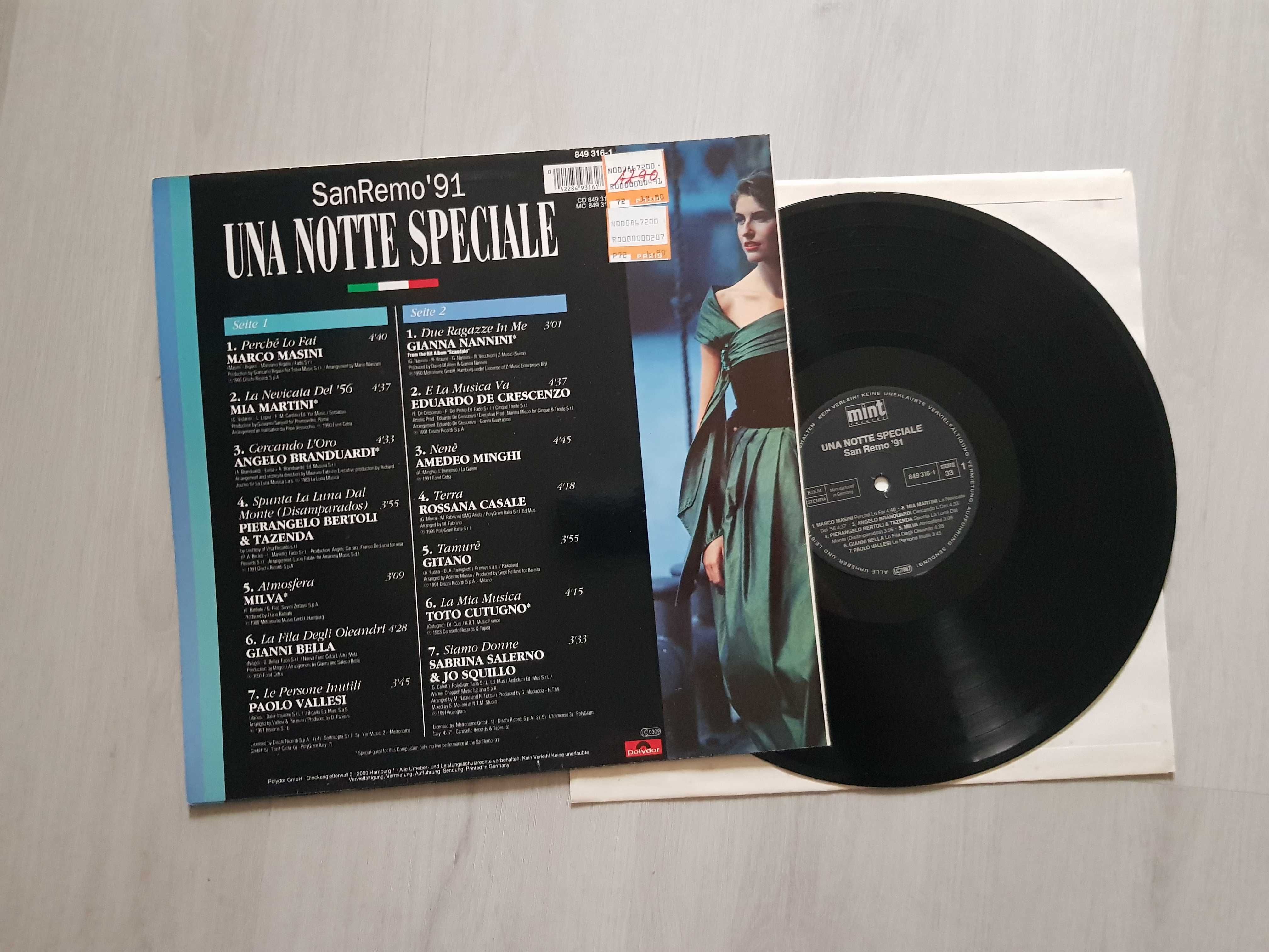 Various – Una Notte Speciale - San Remo '91 LP*3322