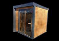 Sauna ogrodowa zewnętrzna, domek saunowy, domowe spa, producent