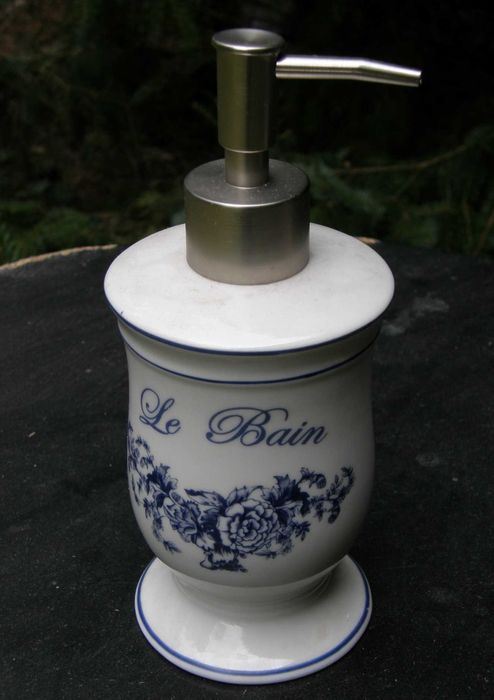 Komplet łazienkowy ceramika kobalt