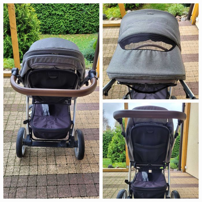 Wózek 2 w 1 ESPIRO NEXT GRREY DOVE na pompowanych kołach