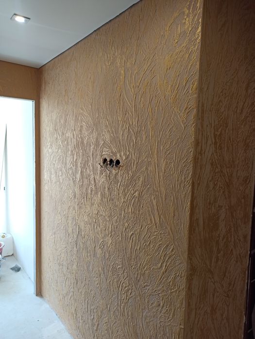 Шпаклёвка стен.  Обои.