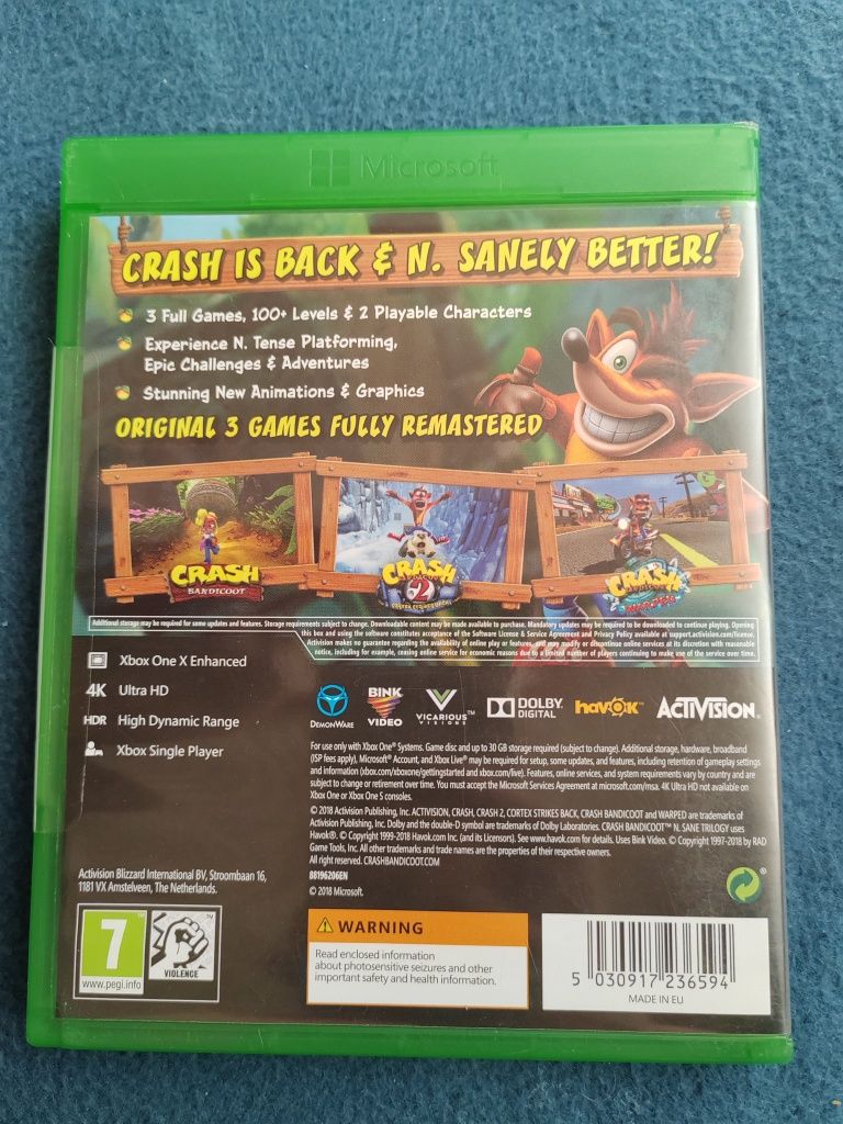 Crash bandicoot n sane trilogy xbox one s x series