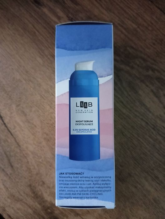 AA LAAB AM:PM Skincycling eksfoliujące serum na noc 0,1% kwas glikolow
