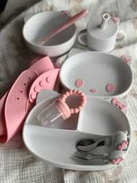 Дитячий силіконовий посуд Hello Kitty