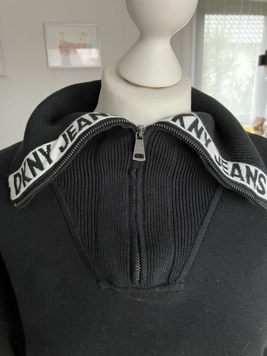 DKNY Sweter bluza z zamkiem L