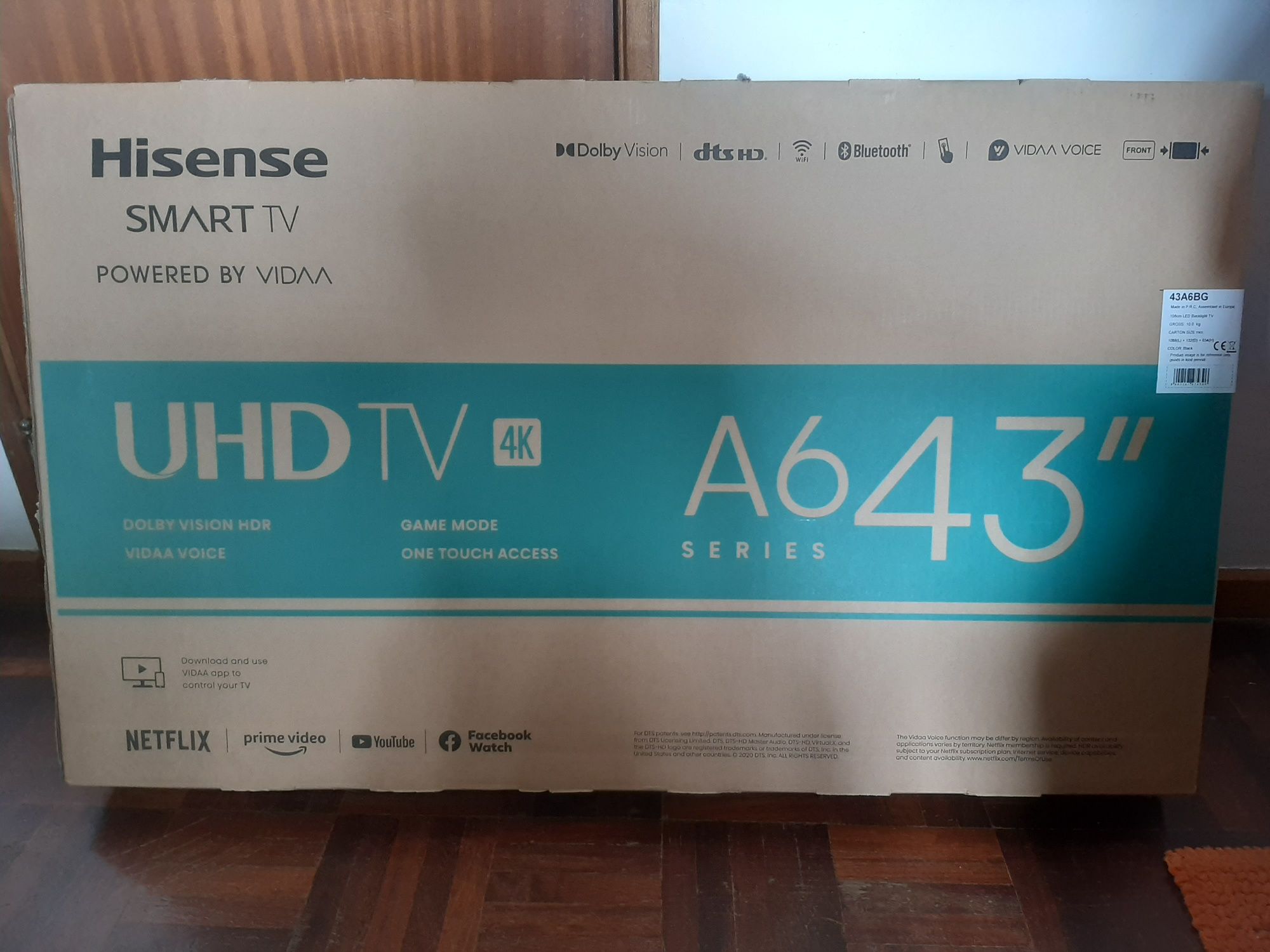 Televisão smartv ultra hd Hisense 43 polegadas