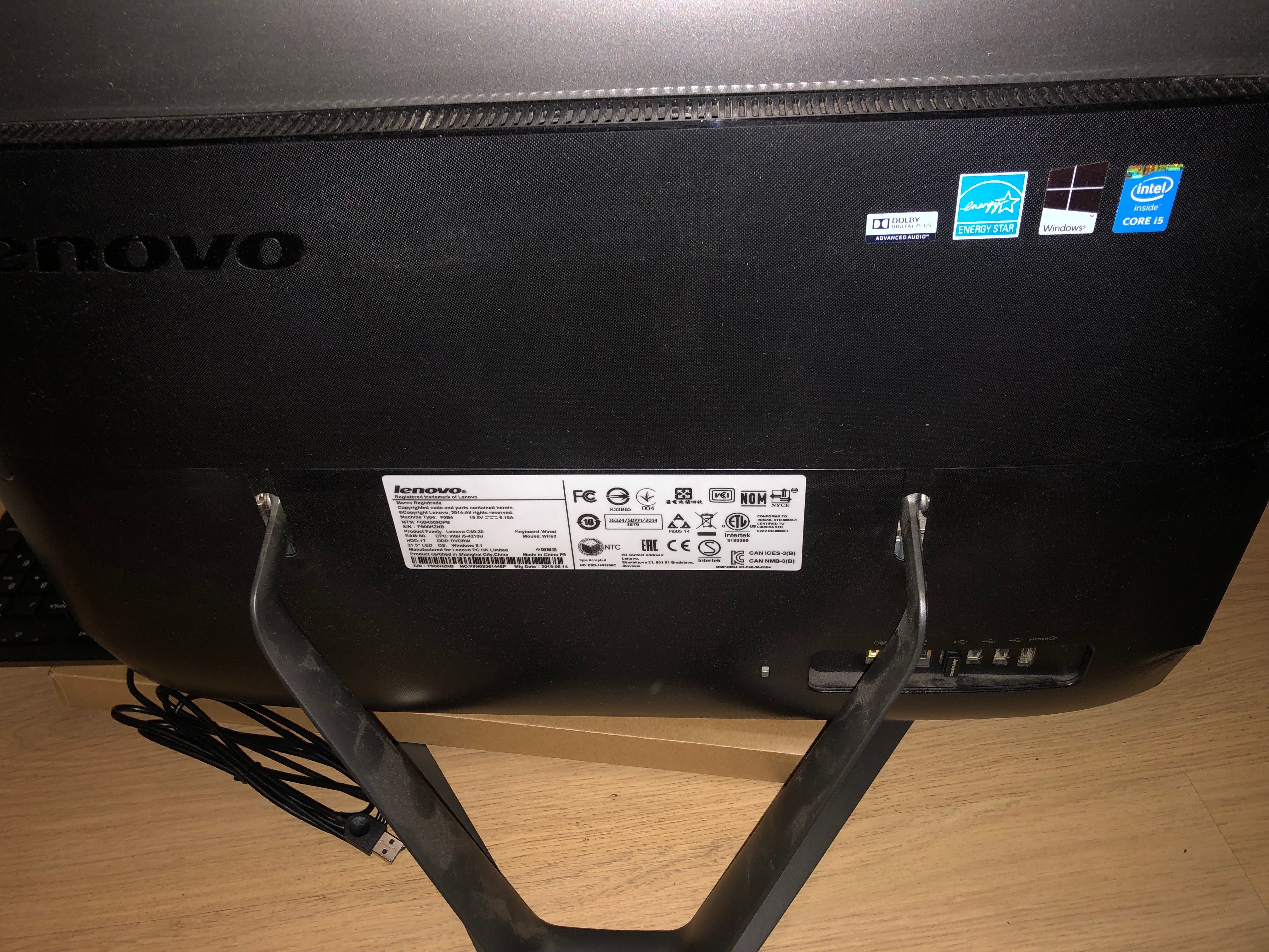 Komputer AiO Lenovo C40-30 i5-4210U/8GB/120GB+1TB/DVD-RW/Win10