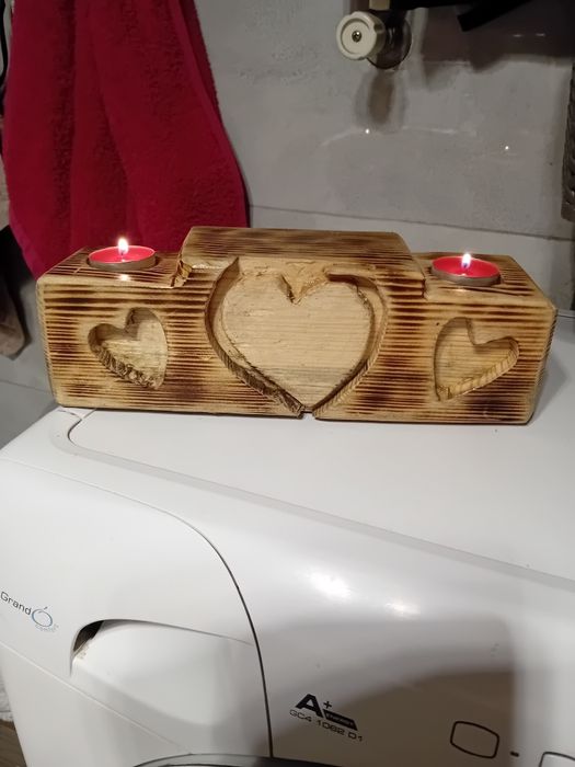 Świecznik drewniany