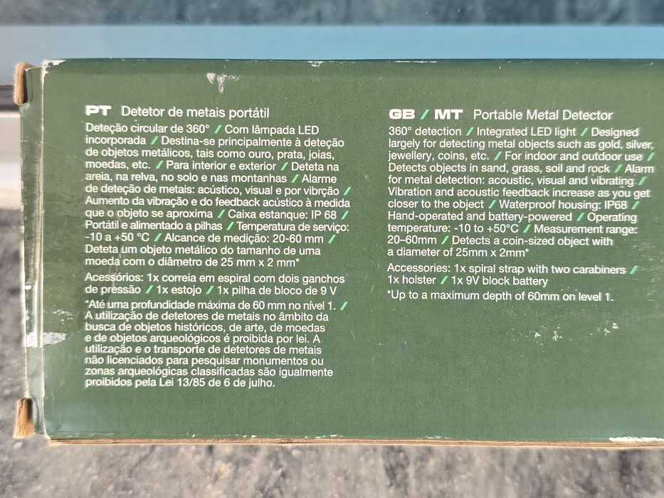 Detector de metais parkside