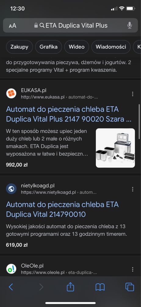 Wypiekacz do chleba Eta Duplica Vital Plus