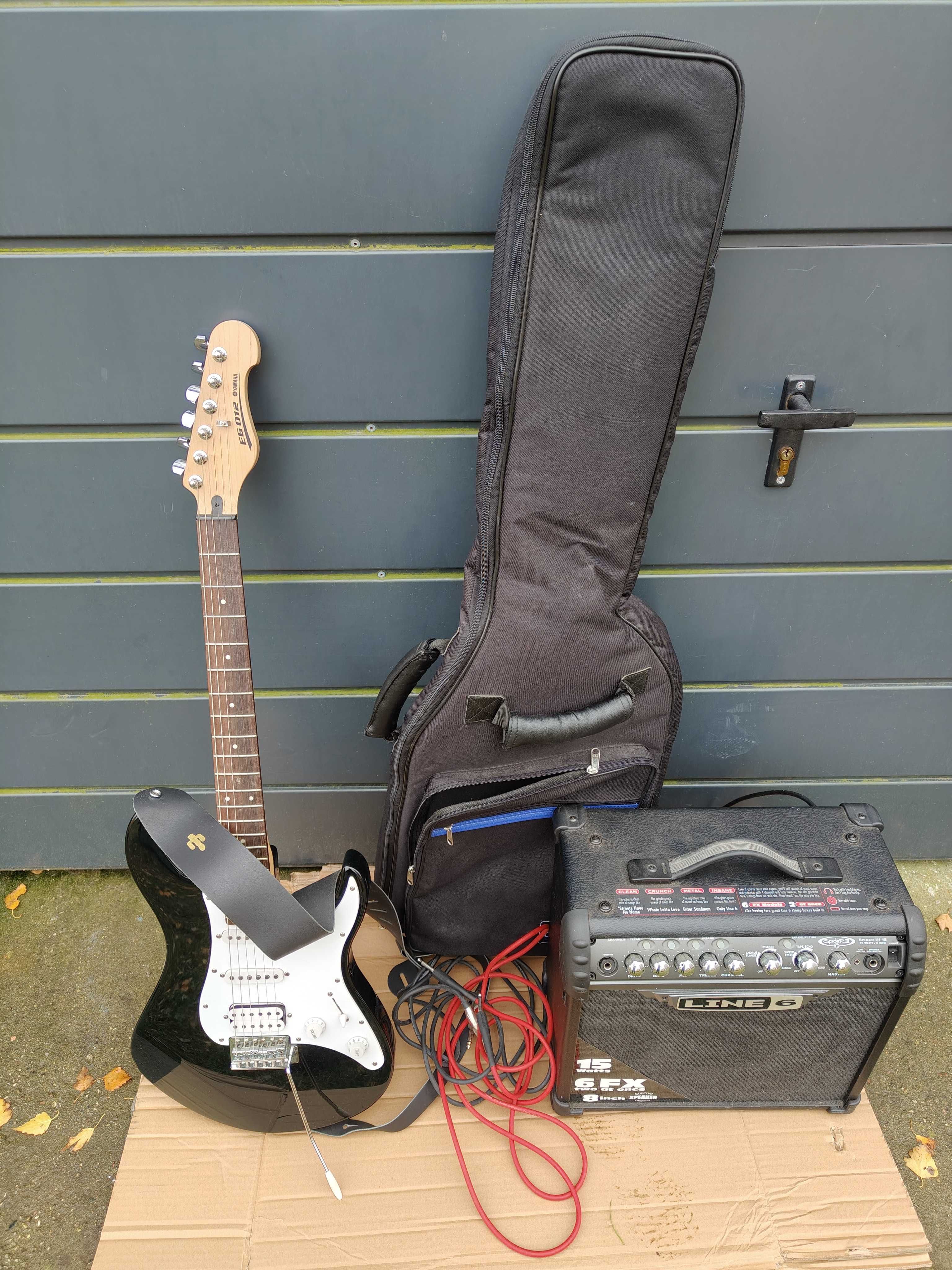 Zestaw Gitara elektryczna Yamaha EG 012 piecyk Line 6 Spider III