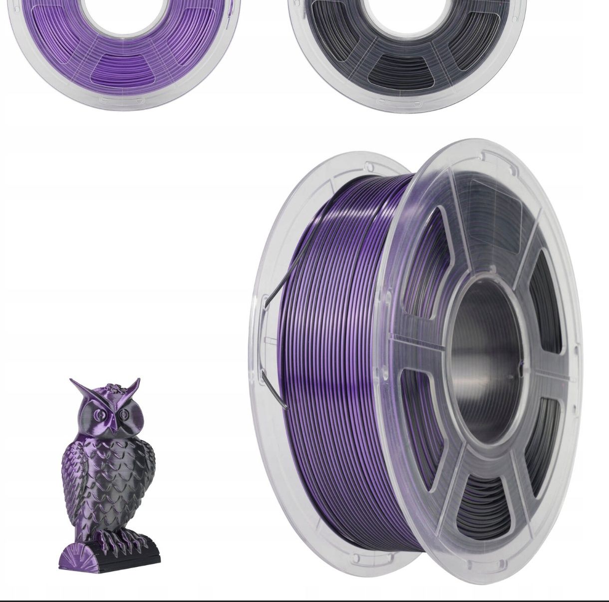 SUNLU SILK PLA+ 1.75mm 1kg DUAL Color Black Purple multi MAGIC