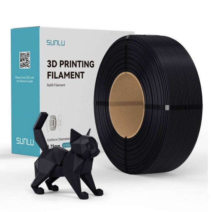 Пластик SUNLU PETG Чорний, темний хакі, камуфляж, асфальт, графіт