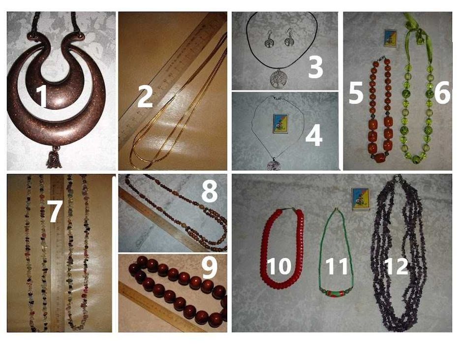 Бусы/НАМИСТО/кольє/ЛАНЦЮЖКИ/коралі - на шию. Для жінок.