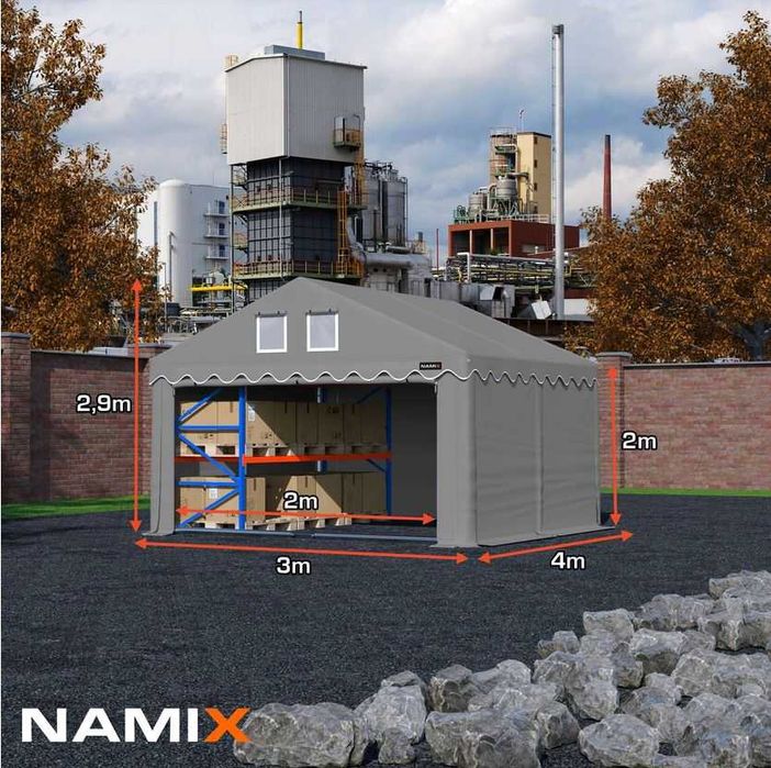 *** PROMOCJA *** Namiot GRAND 3x4m hala magazynowy WZMOCNIONY