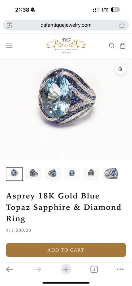 Каблучка бренд Asprey Оригінал Біле золото