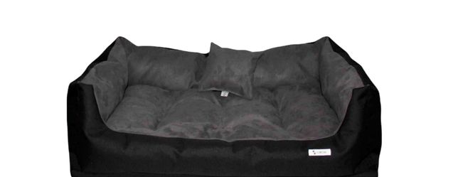 Ciemnoszare legowisko dla psa posłanie kanapa miękkie łóżko