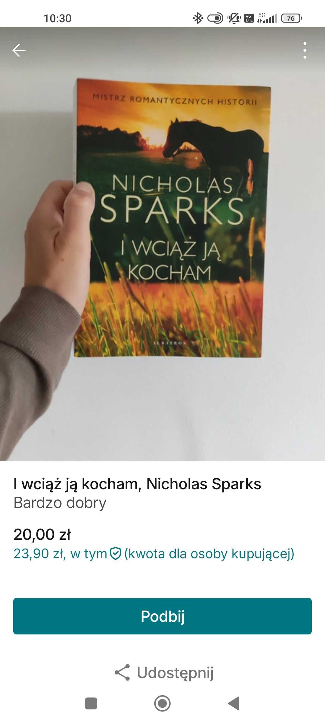 I wciąż ją kocham , Nicholas Sparks