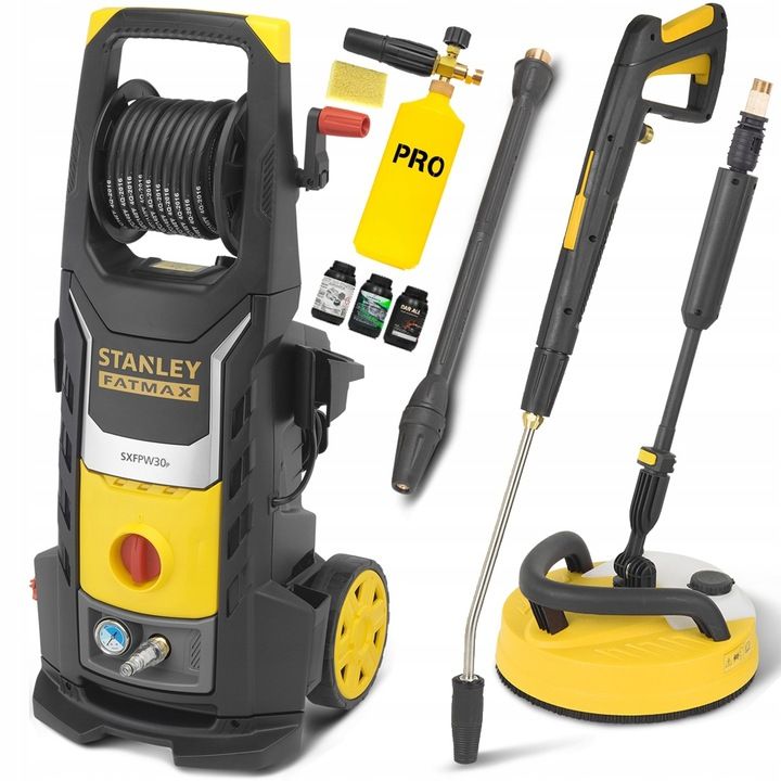 Myjka Ciśnieniowa 260bar Mosiężna Pompa Patio Pianownica Stanley 3000w