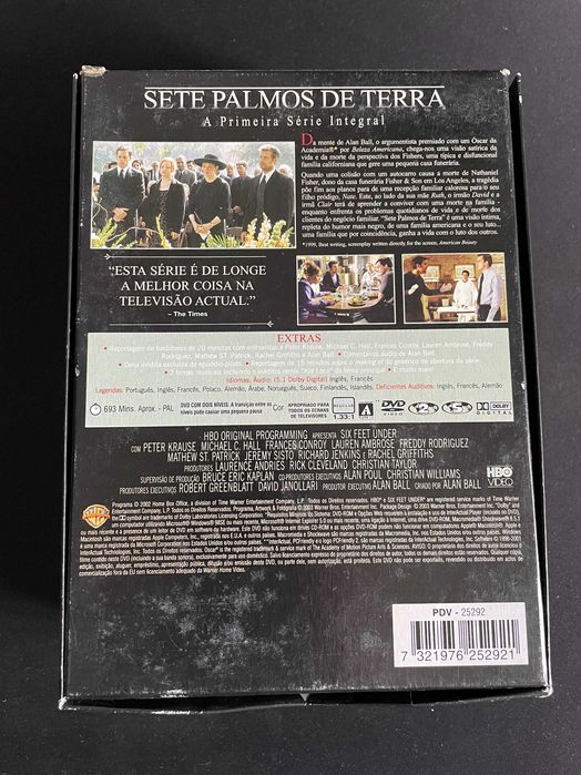 Conjunto 5 DVDs - Sete Palmos de Terra - 1ª temporada