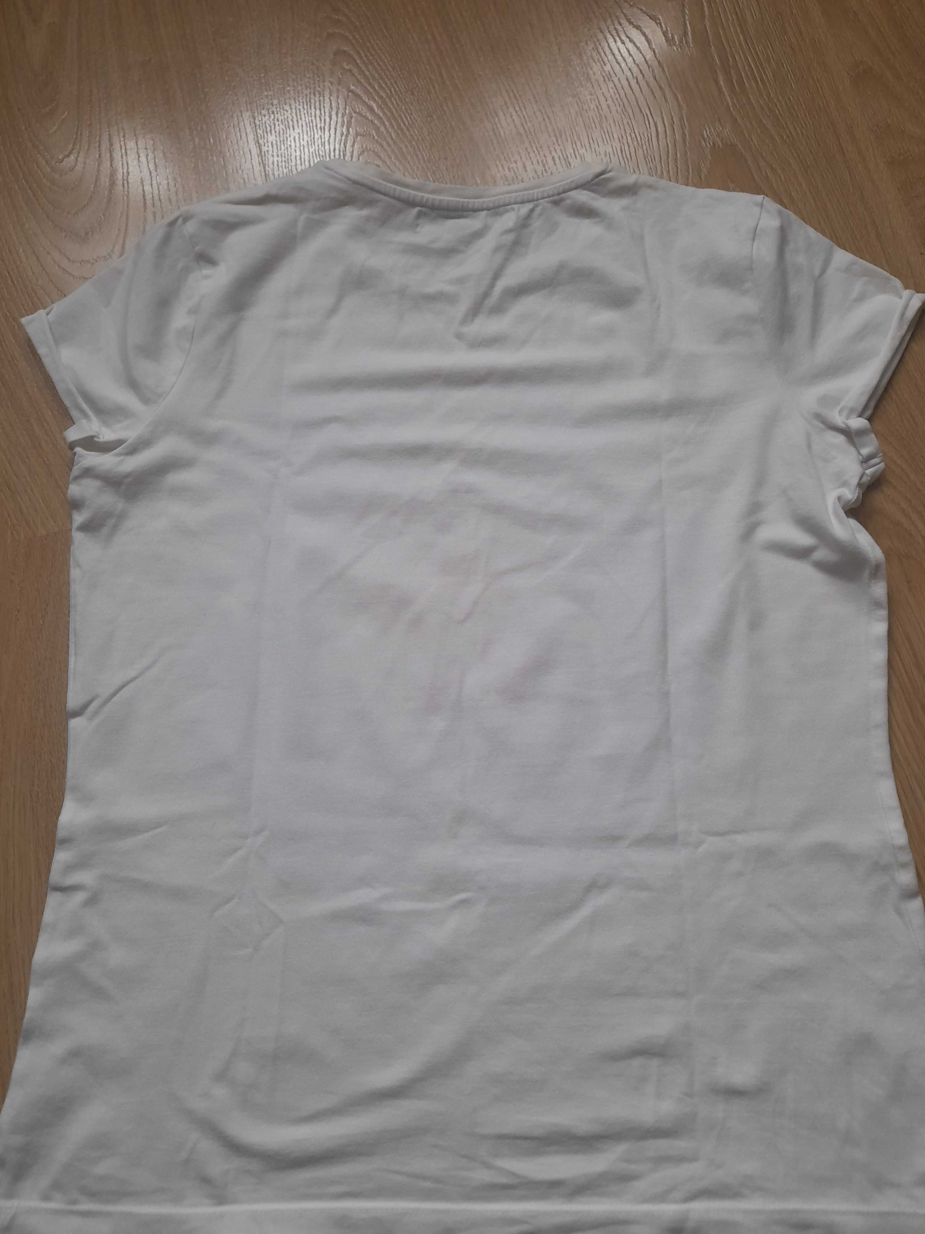 T-shirt damski biały bawełniany Reserved rozm. XL