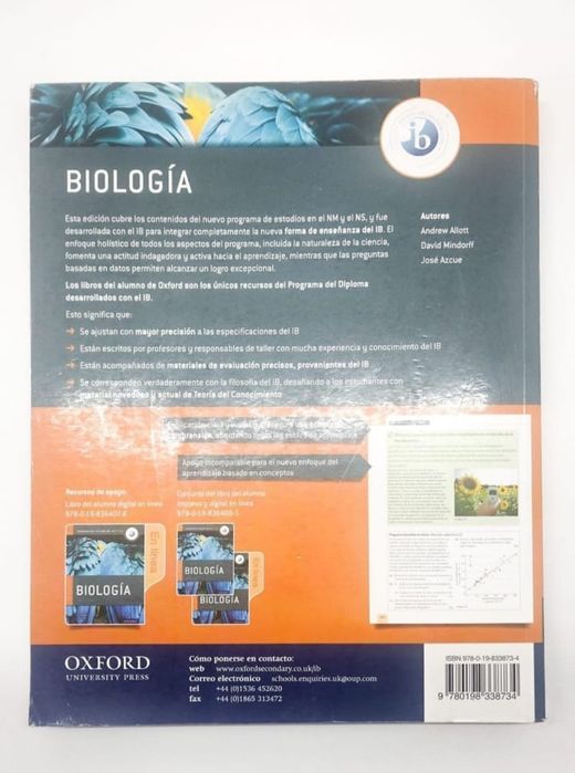 Livro de biologia Oxford IB
