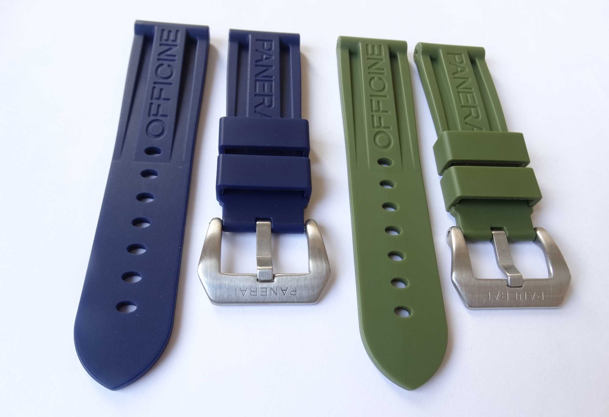 Pasek gumowy do zegarka PAM Panerai 24mm pomarańczowy klamra pre-v