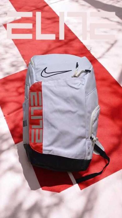 Nike Elite Pro Basketball Backpack White Red plecak sport koszykarski