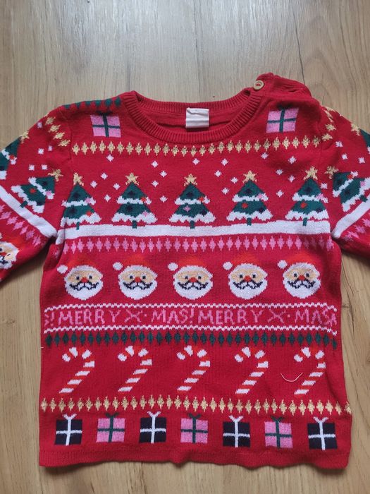 Sweter świąteczny rozmiar 86 H&M