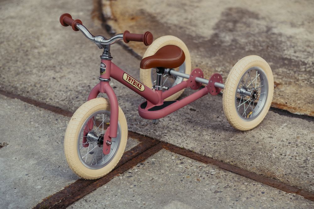 Pierwszy rowerek trójkołowy dziecięcy biegowy 2w1 różowy matowy Trybie