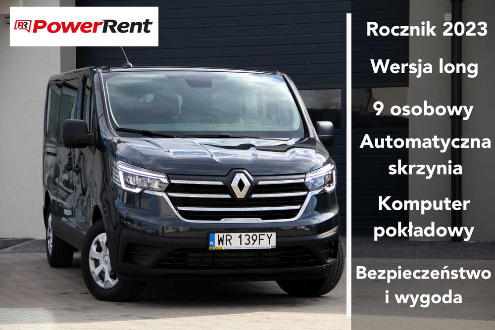 Wynajem Busów 8/9 osobowych Radom, Renault Trafik 2024 Long Automat