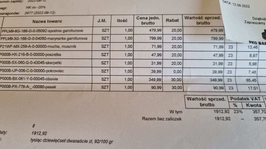 Garnitur ślubny 180cm PAKO LORENTE Marynarka Spodnie pasek poszelka