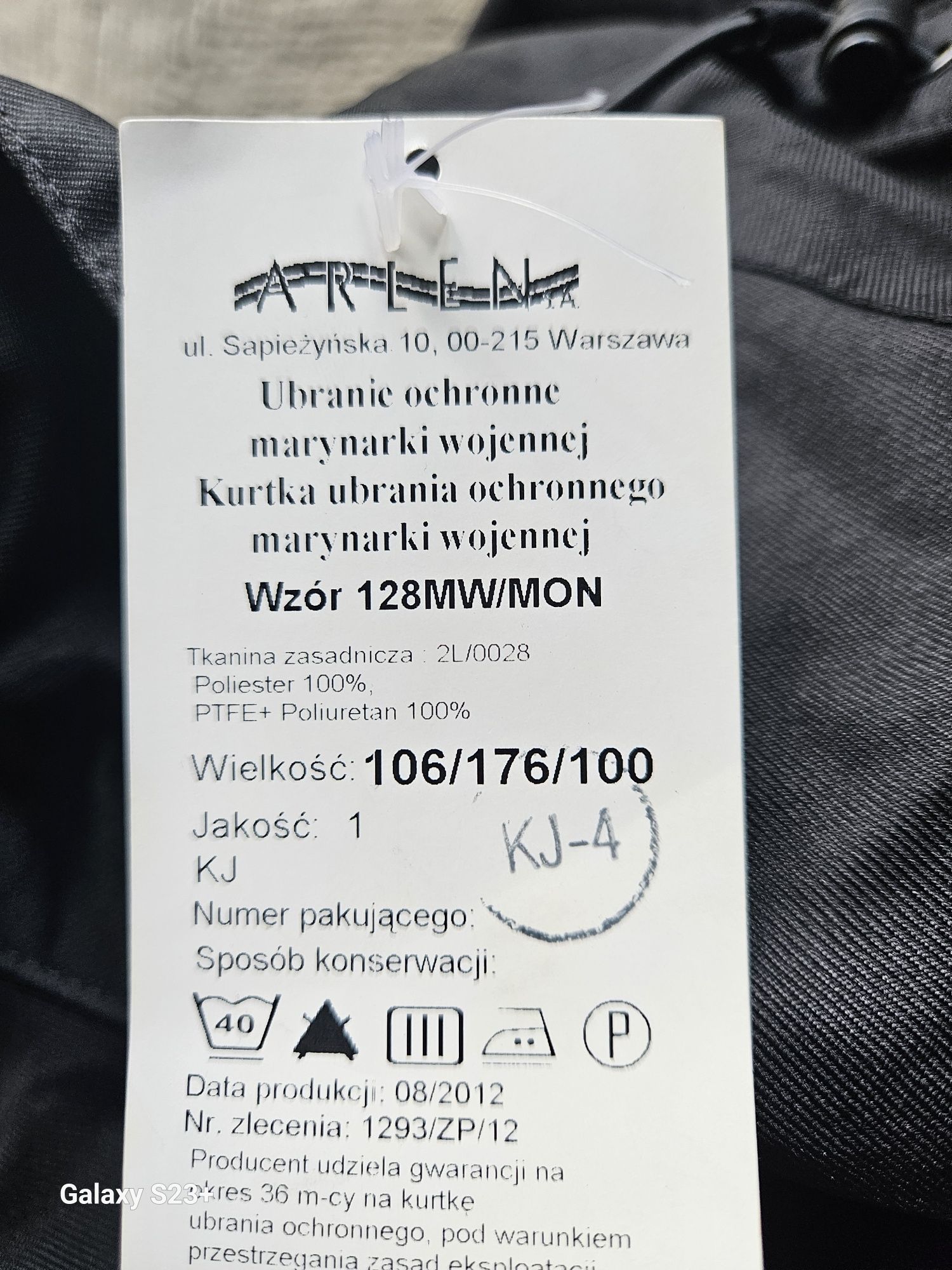 Ubranie ochronne MW kurtka zimowa z podpinką NOWA